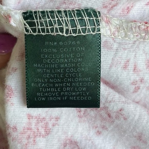 •Lauren Ralph Lauren• Floral Button Down Sleep Shirt - Size Large - Picture 8 of 9
